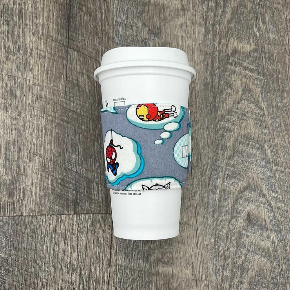 Cup sleeve only - no cup, handmade item. Fits Starbucks reusable hot cup 16 oz.